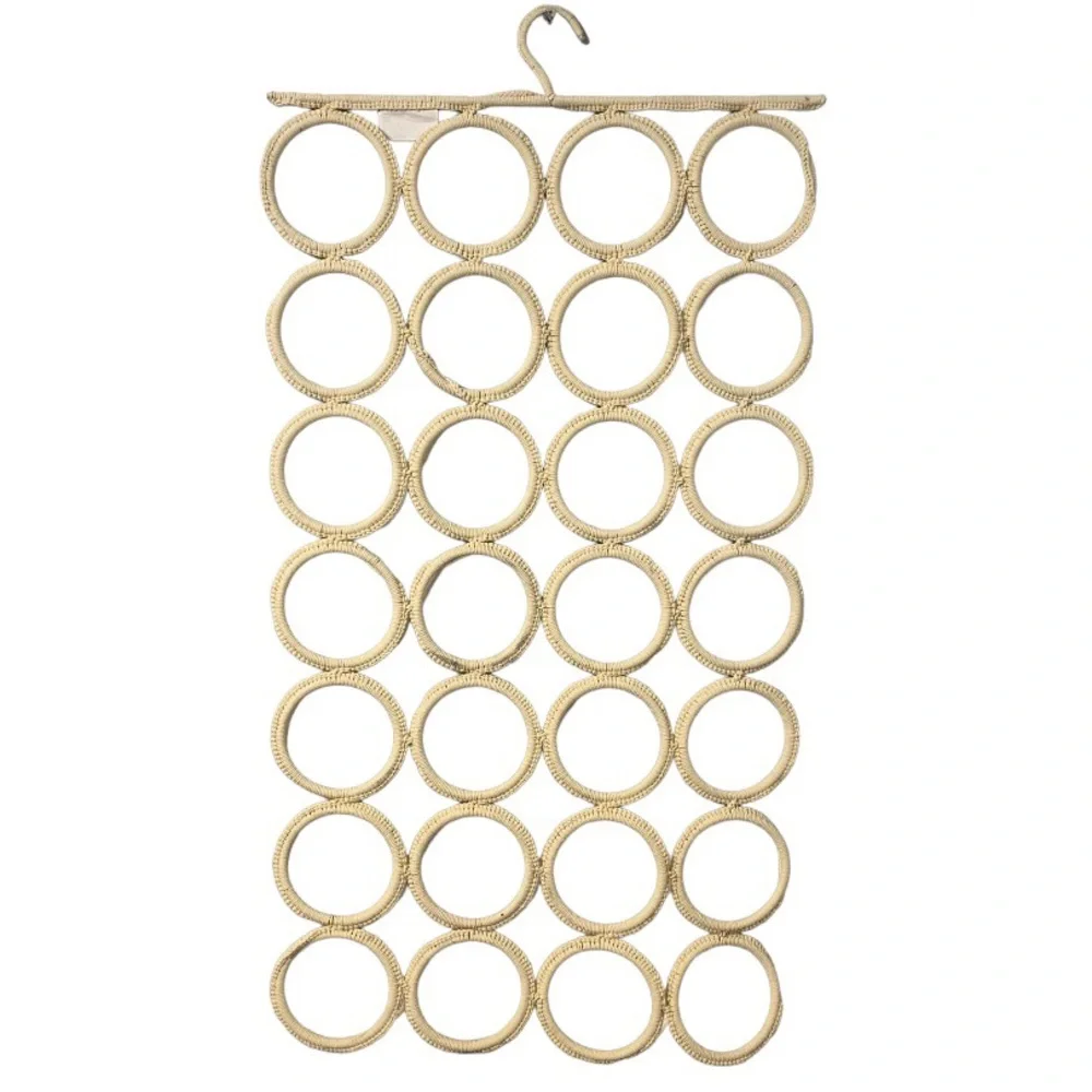 Ikea Komplement Ivory Macrame Scarf Tie Belt Hanger Holder Organizer 28 Circles